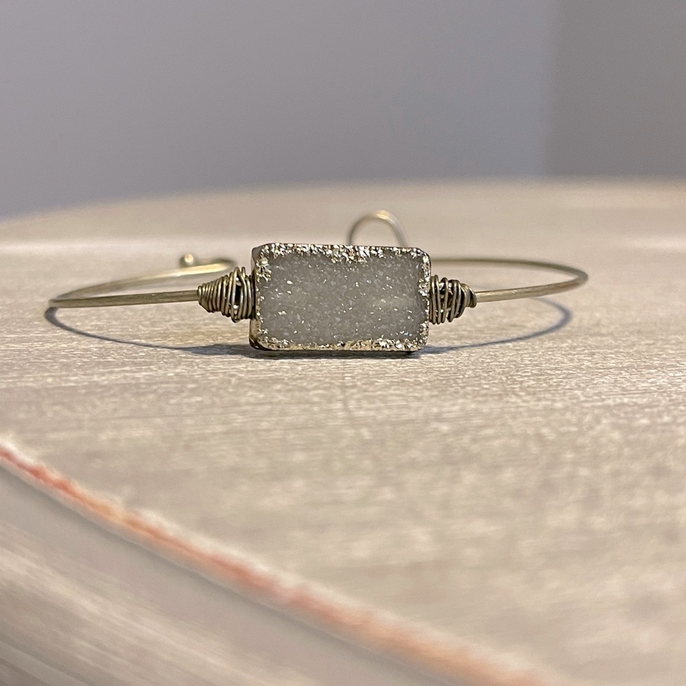 Canvas Style Wire Druzy Bracelet - image 4